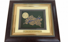 Объемное панно "Карта Республики Татарстан" -  "Republic of Tatarstan"