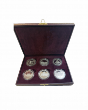 Набор из 6-ти монет "Татарстан" (из латуни с покрытием серебром 999 пробы)