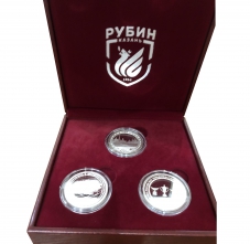 Набор из трех медалей ФК "Рубин".