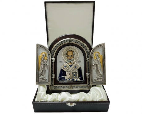 Икона-складень Сербия "Святой Николай Чудотворец"